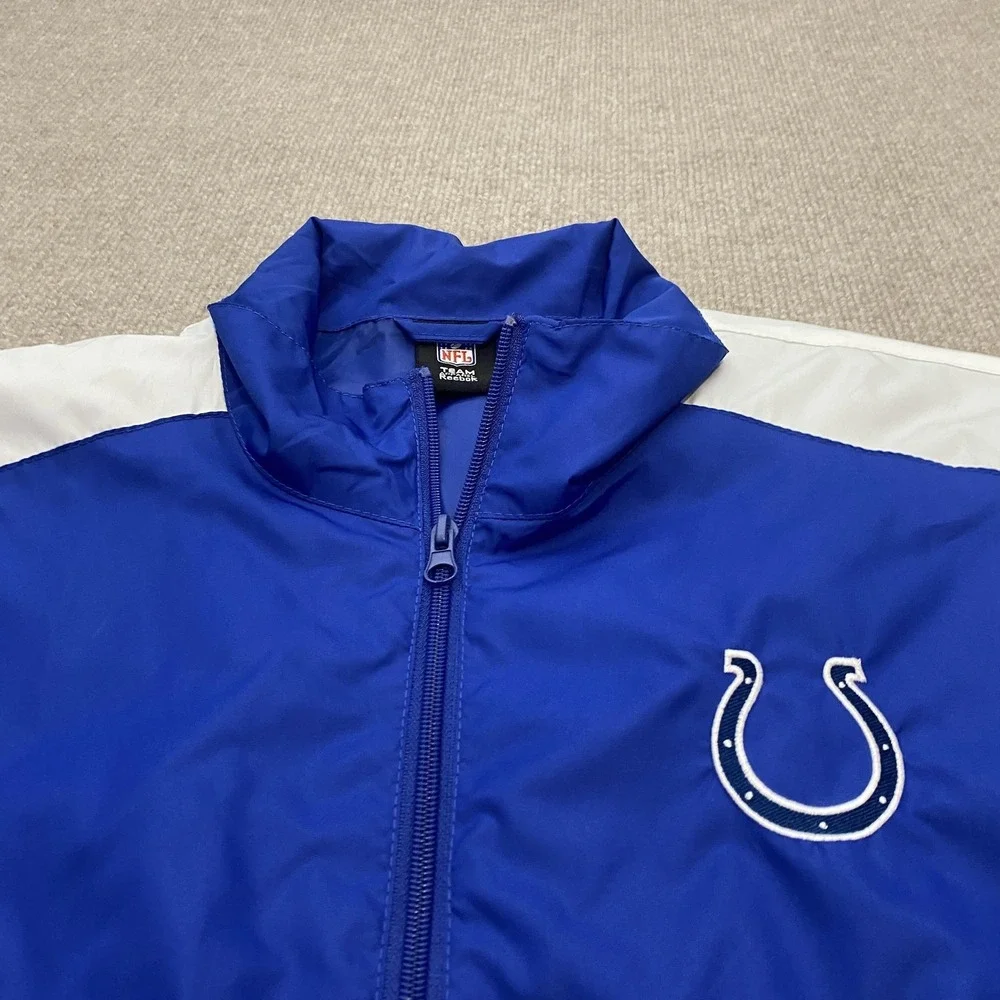 VTG Indianapolis Colts Jacket Mens 2XL NFL Football Reebok Y2K‎  Zip Windbreaker